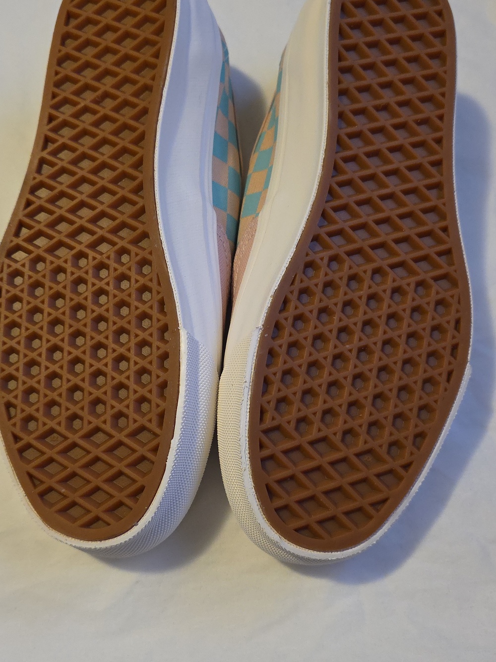 Vans Sepia Rose Pink And Teal Blue Womens Size 8 - Picture 7 of 9